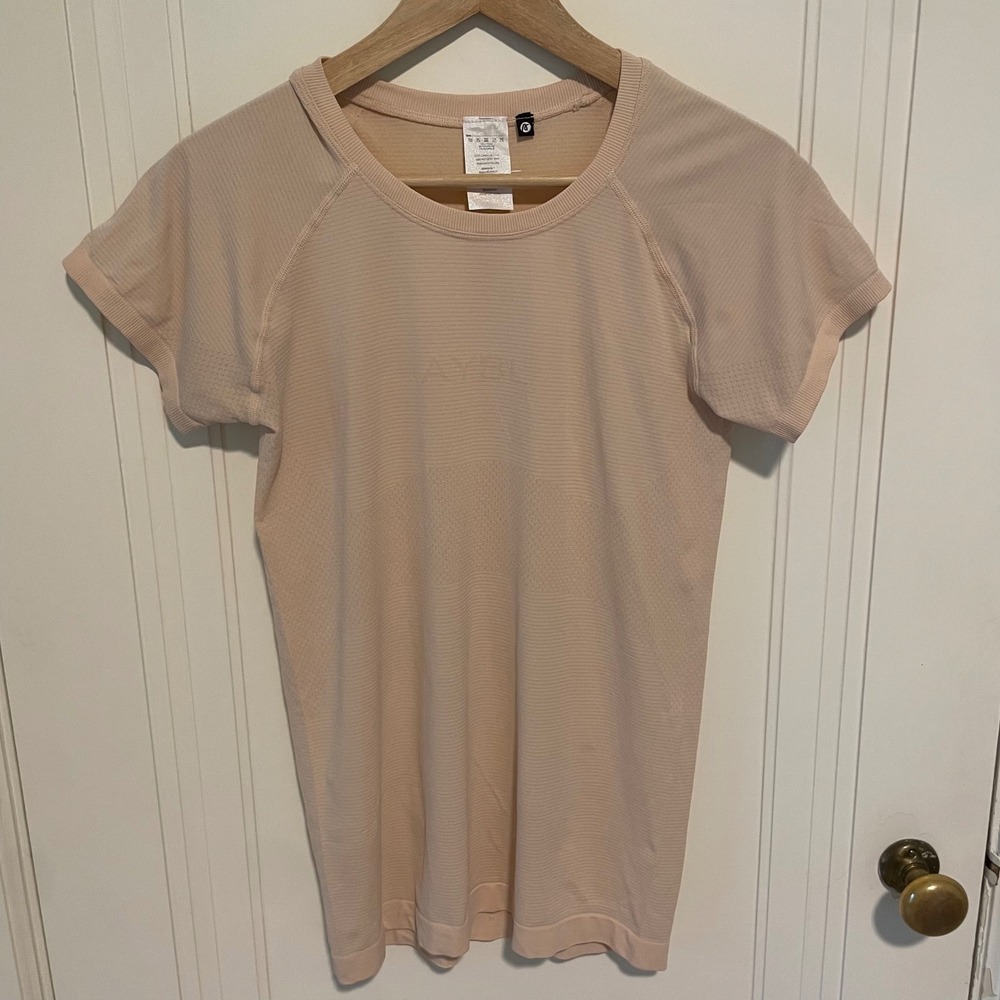 AYBL Short Sleeve Workout Top Small Pink